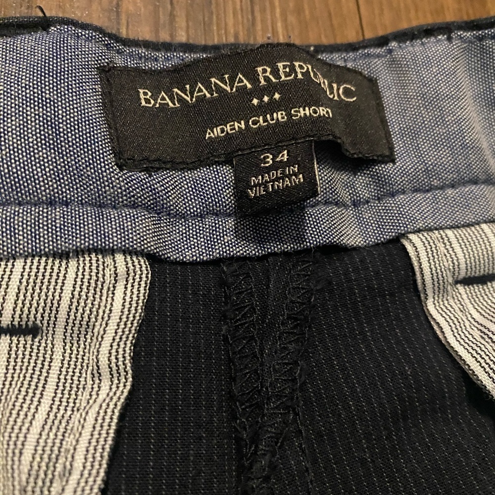 Banana Republic Dark Blue Flat Front Shorts - Picture 4 of 5